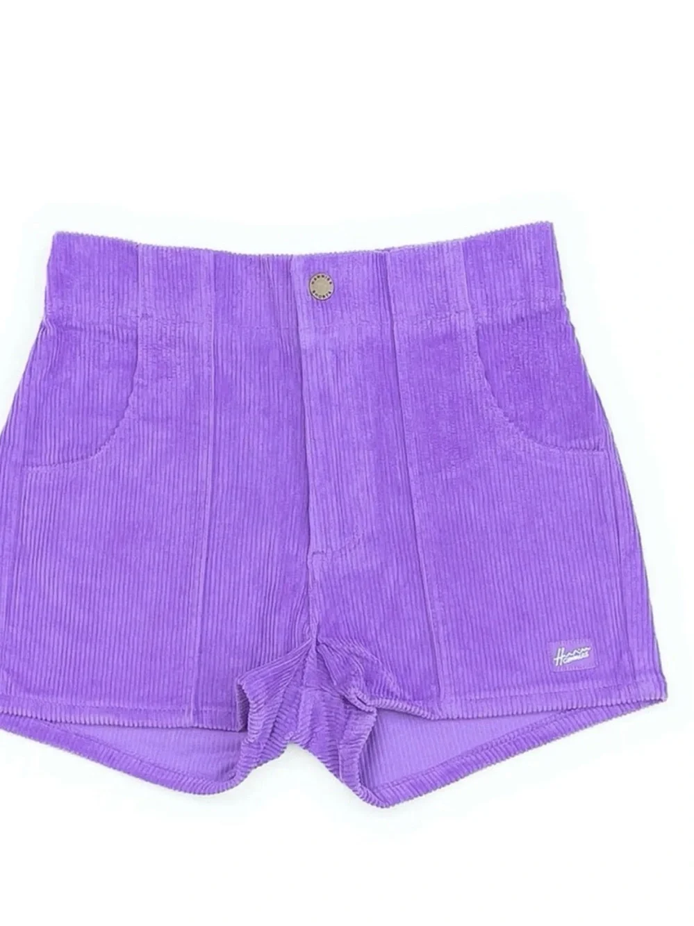 Hammies Size 28 Purple Corduroy Shorts Retro Roller Rink Unisex Bottoms Trendy - Picture 4 of 12